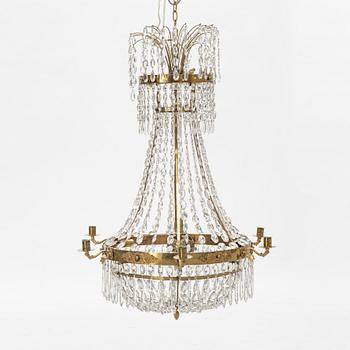 Chandelier, Empire style, mid-20th century.
