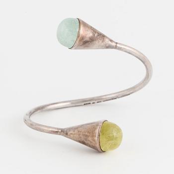 A Birger Haglund silver bracelet, with cabochon-cut most likely ...