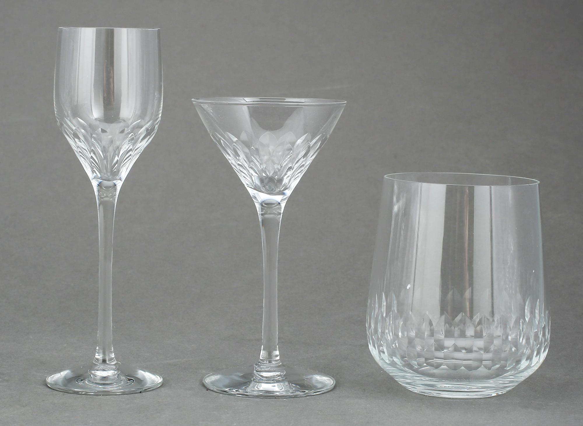 GLASSERVIS, 69 delar, "Prelude", Nils Landberg, Orrefors.