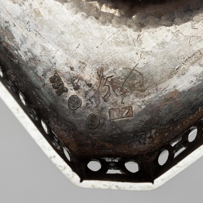 Pehr Zethelius, ljusstakar, ett par, silver, Stockholm 1794. Gustavianska.