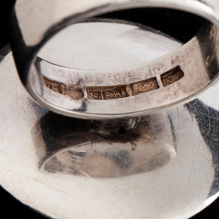Saara Hopea, RING, 916 silver, Ossian Hopea, Porvoo 1966.