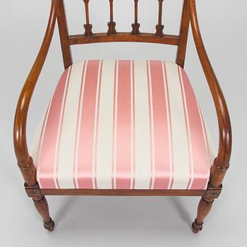 An empire armchair, St. Petersburg ca 1810.