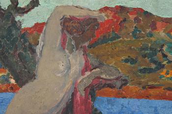 KER XAVIER ROUSELL, olja på kartong, sign.