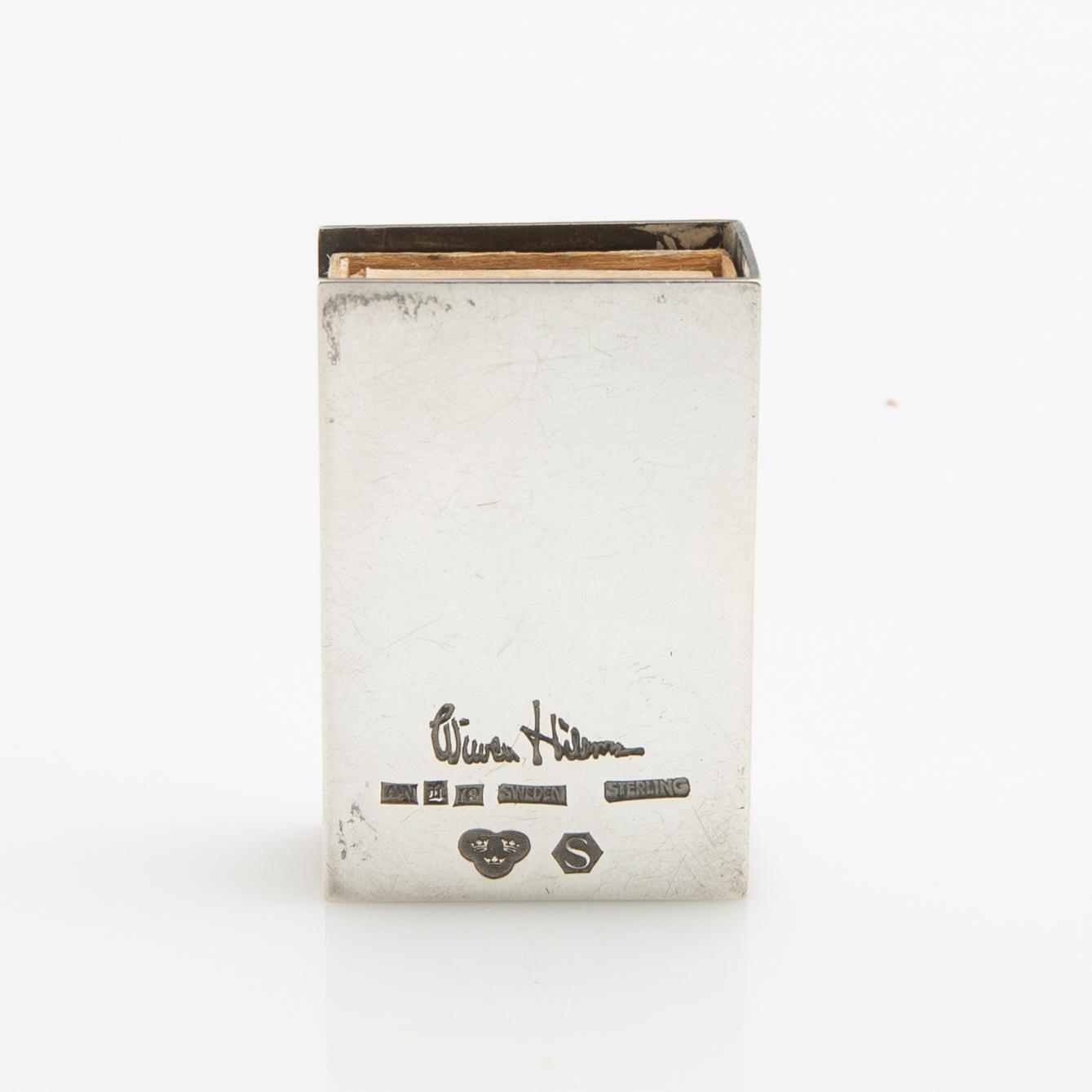 Wiwen Nilsson, Case of sterling silver for a matchbox, Lund 1959.