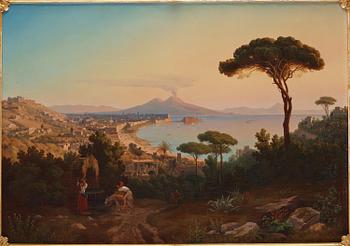 Gustaf Wilhelm Palm, ”Vue af Neapel från Monte Posillipo” (View of Naples from Monte Posillipo).