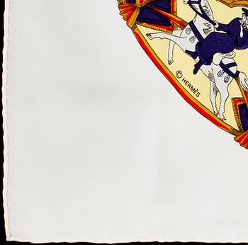 SCARF, siden, "Tournez Manege", design Annie Faivre, Hermès, Paris, 1900-talets andra hälft.