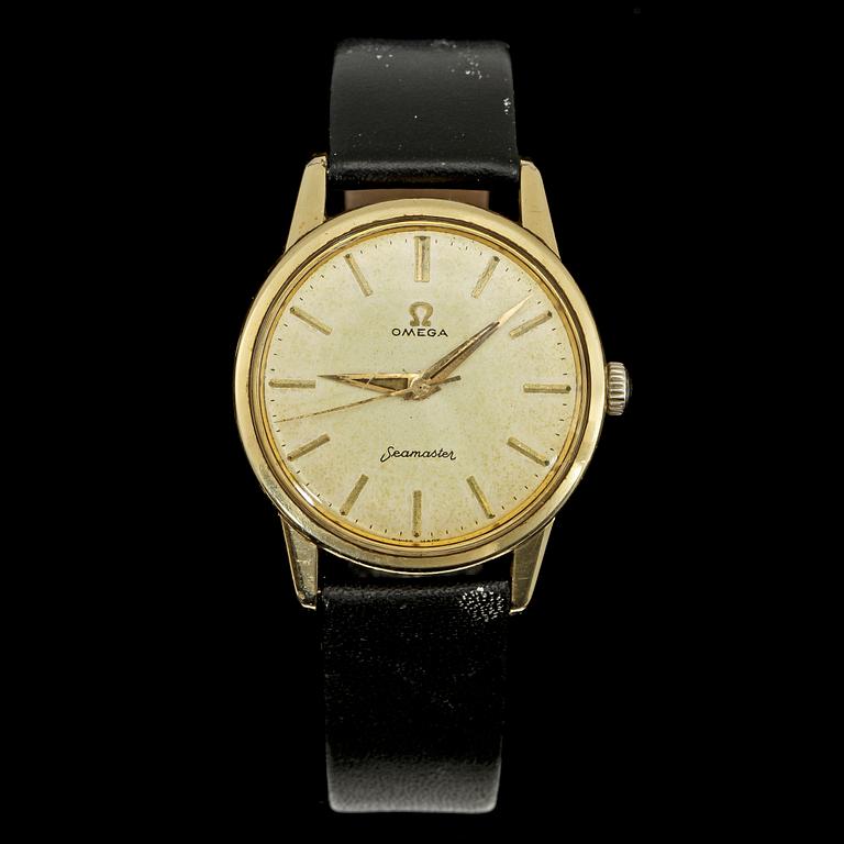 ARMBANDSUR, guld på stål, Omega, Seamaster, 1900-talets senare hälft.