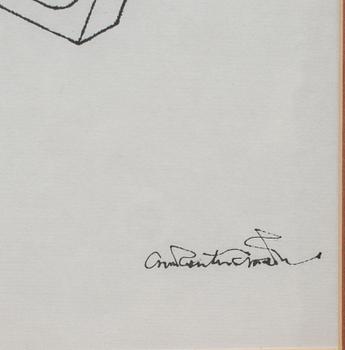 OSCAR REUTERSVÄRD, akvarell, signerad, "perspective japonaise".