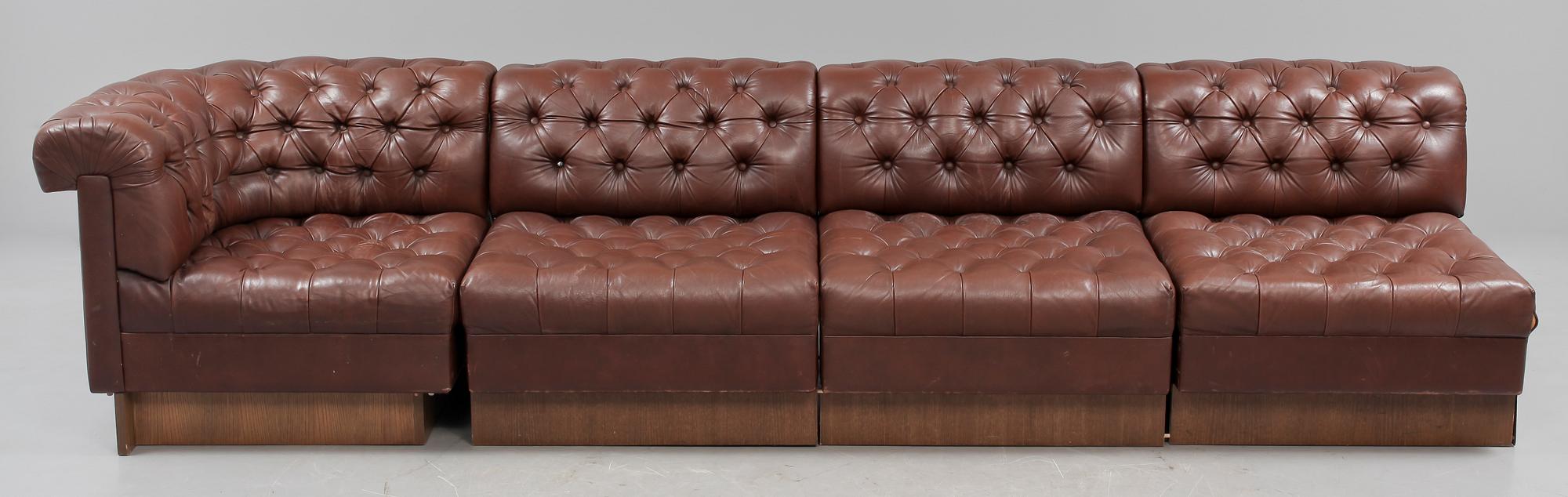 MODULSERIE, 5 delar, "Party Corner SKINN", Wards Ateliéer AB, Tibro, 1970-tal.