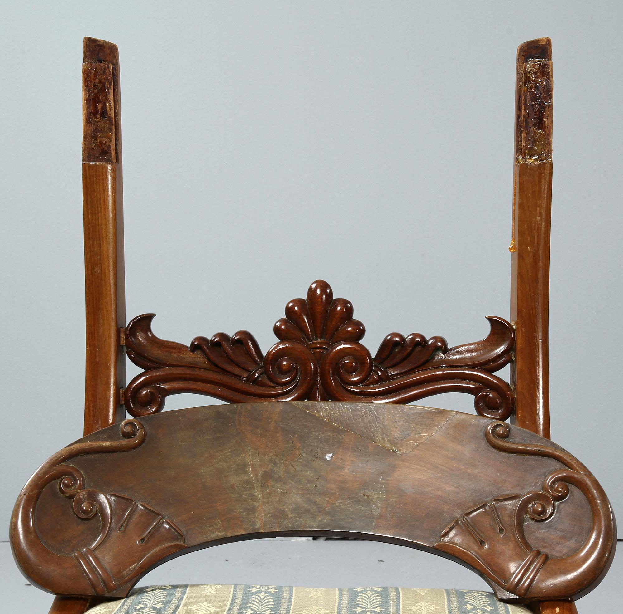 STOLAR, 4 st. Senempire, 1800-talets mitt.