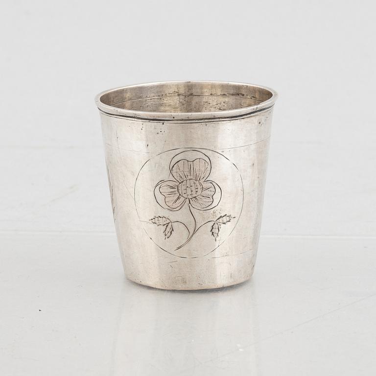 An 18th Century Silver Beaker, likely Norwegian.