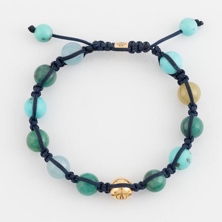 Shamballa jewels, armband, med stenpärlor och briljantslipad diamant.