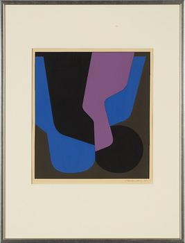 Victor Vasarely, pochoir, 1955, signed.