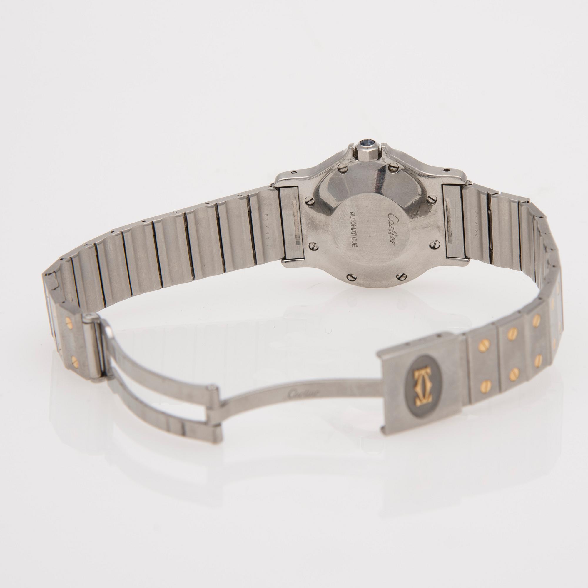 ARMBANDSUR, Cartier Santos Galbee, stål / guld.