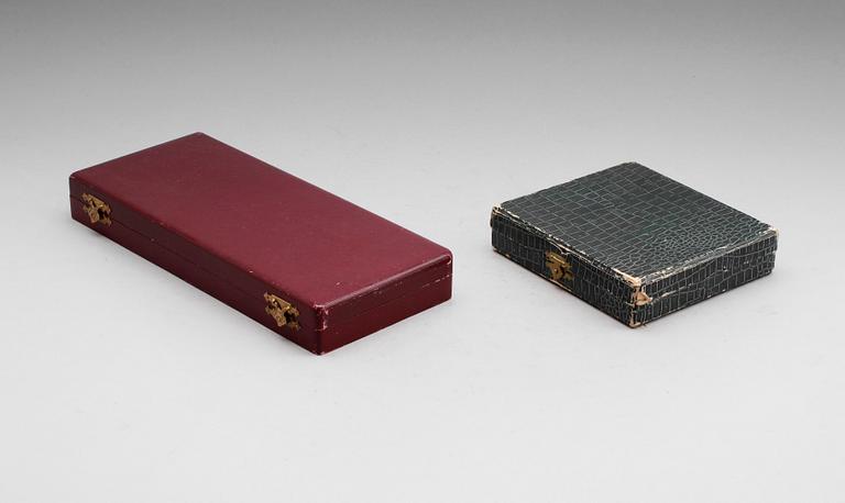 KAFFESKEDAR, 24 st (12+12), silver, GAB och CG Hallberg 1928 och 1936. Total vikt ca 238 g.