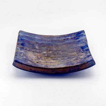 A Paula Barton signed and dated glass plate.
