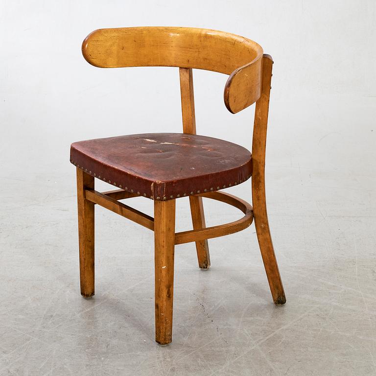 WERNER WEST, 1930s/1940s chair manufactured at Wilh. Schaumans Fanerfabrik Ab, Jyväskylä, Finland.