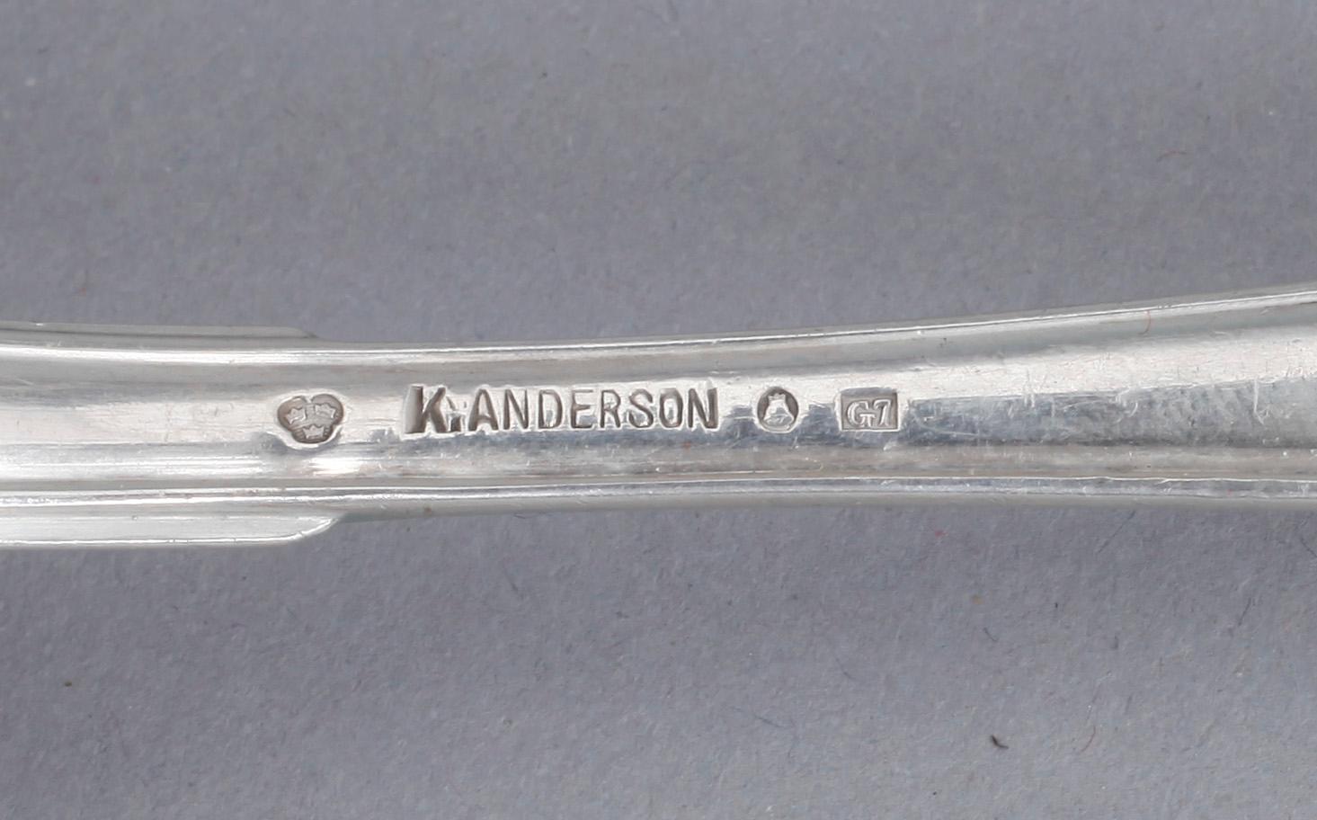 BESTICKSERVISDELAR, mestadels Johan Petter Hasselgren & söner, Lund, 1800-tal. Tot vikt 626 gram.