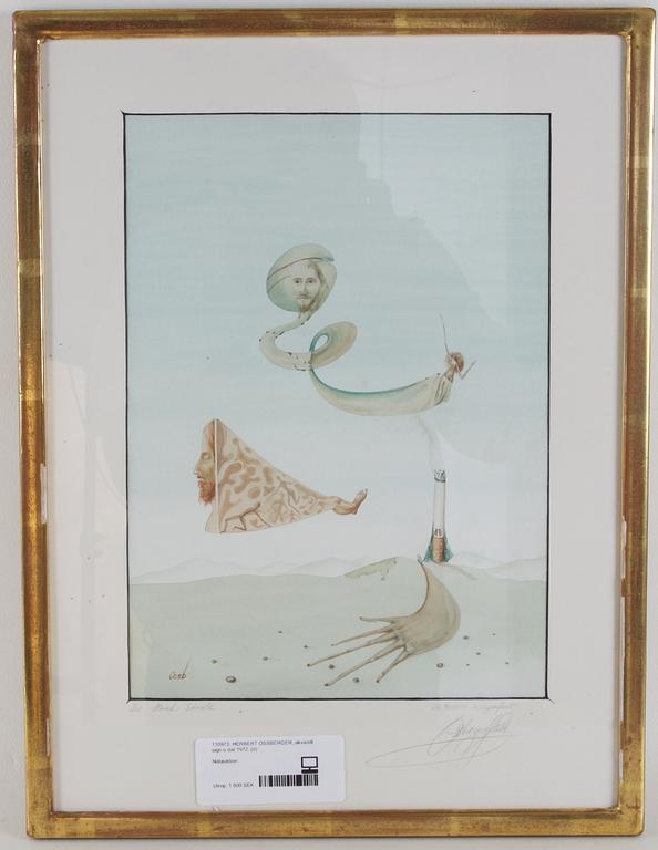 HERBERT OSSBERGER, akvarell sign o dat 1972.