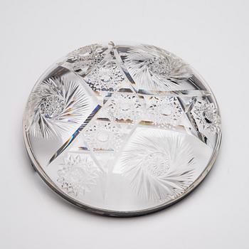 SKÅL, glas samt silver, silverstämplar Oskar Lindroos, Helsinki, 1924.