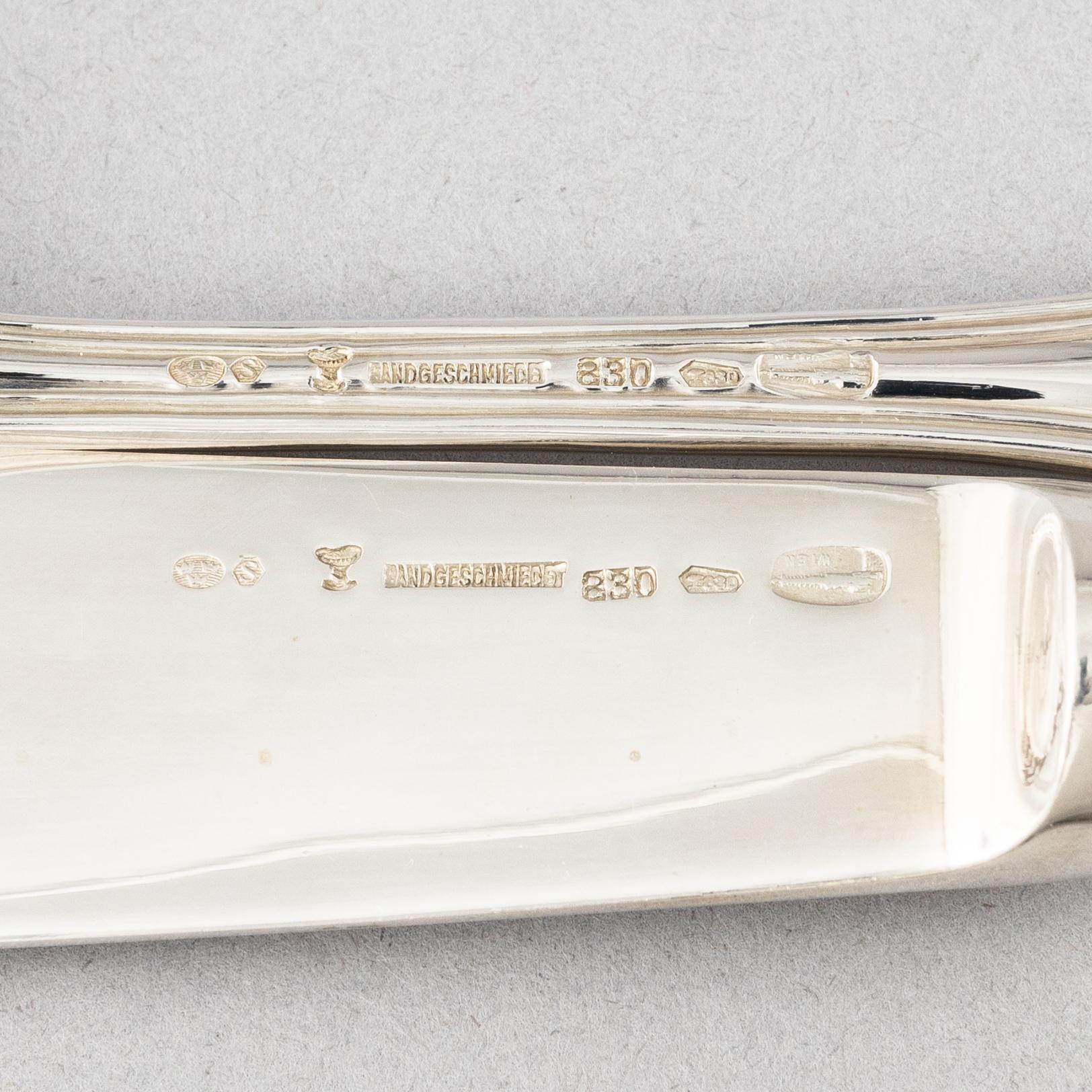 Fiskbestick, 24 st, silver, Wien, Österrike.