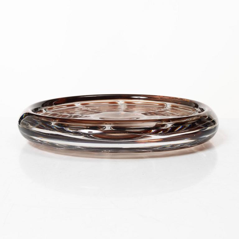 Edvin Öhrström, an ariel glass dish, Orrefors.