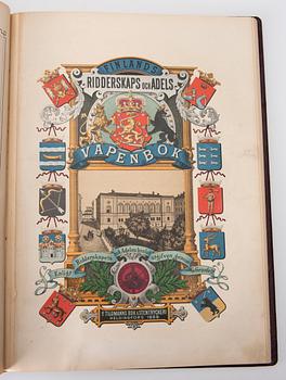 BOK, Granfelt, Finlands Ridderskap och Adelsvapen, jemte beskrivning, Tilgmann, Helsingfors 1888-1889.