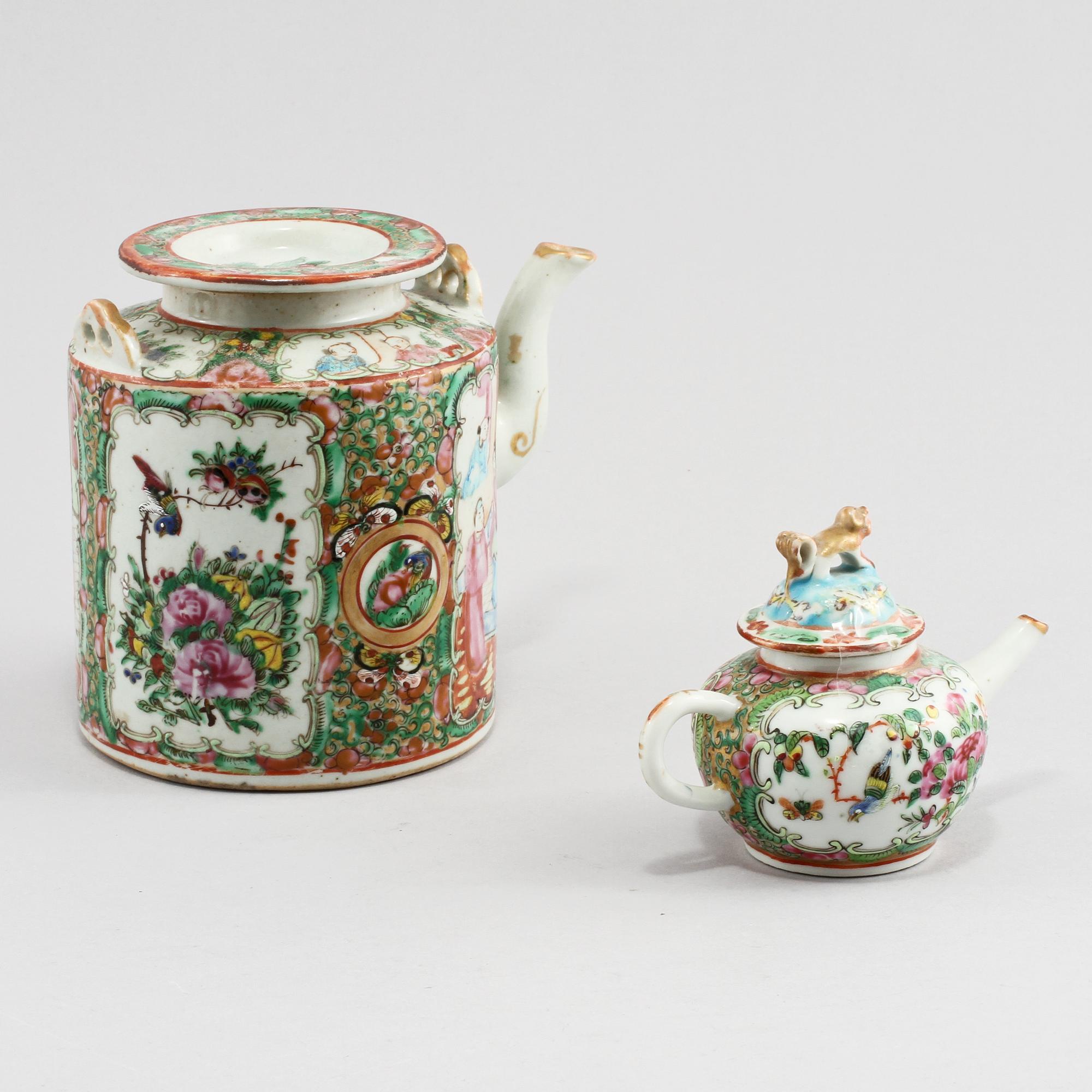 KANNOR, 2 st, porslin, Kina, 1900-tal.