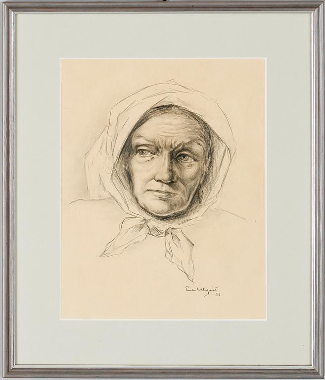 EINAR WALLQUIST, 2 st, blyerts, signerade och daterade 50/51.