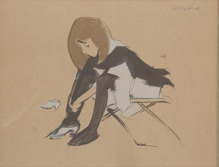 Helene Schjerfbeck, Silk shoes.