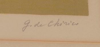 GIORGIO DE CHIRICO, färglitografi signerad och numrerad 94/100.