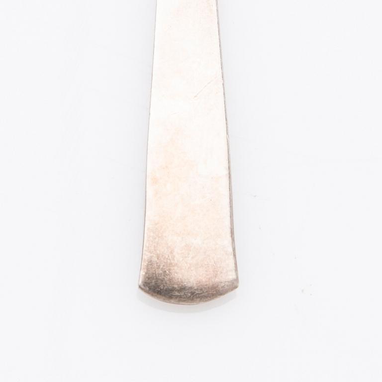 Jacob Ängman, Skedar, silver, 12 st, Rosenholm, GAB, Stockholm, 1960-1963.