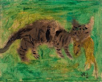 101. Ragnar Sandberg, "Katt som fångar råtta" (Cat catches a rat).