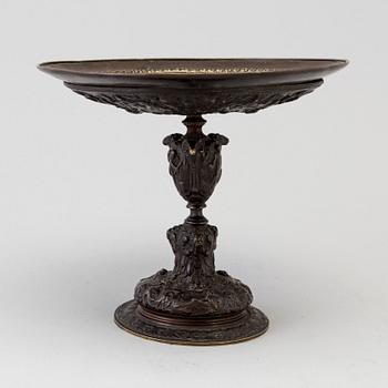 A mid 19th century bronze tazza.