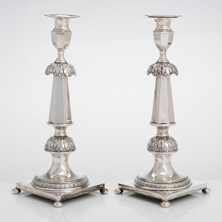 A pair of silver candlesticks, Kultateollisuus, Turku 1967.