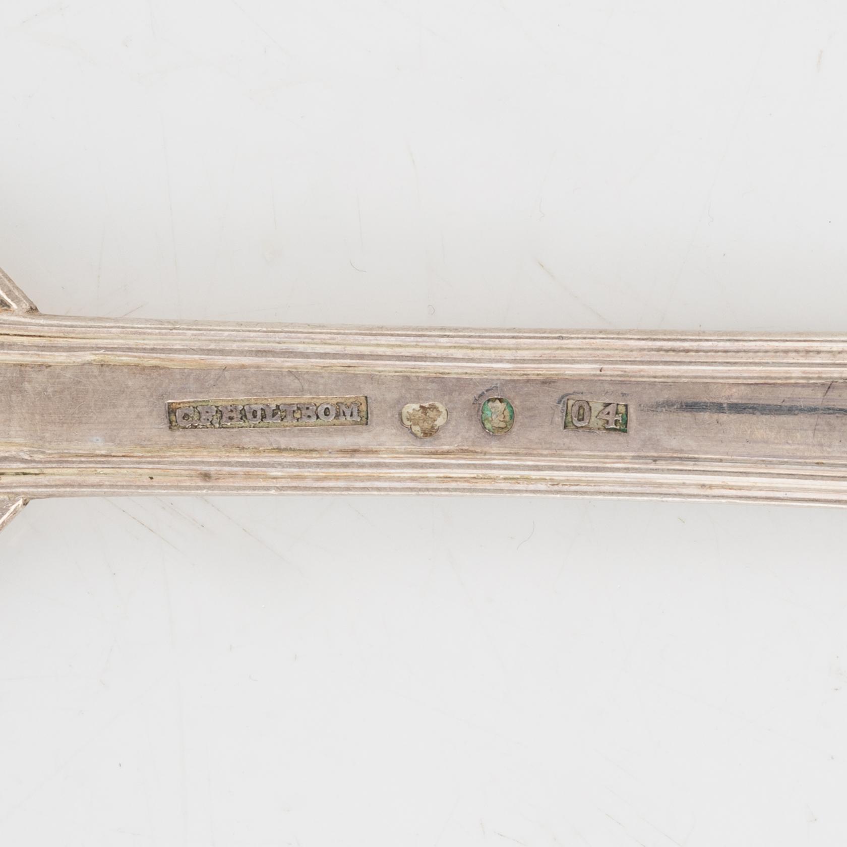 Raguskedar, 3 st, silver, Sverige 1800-tal.