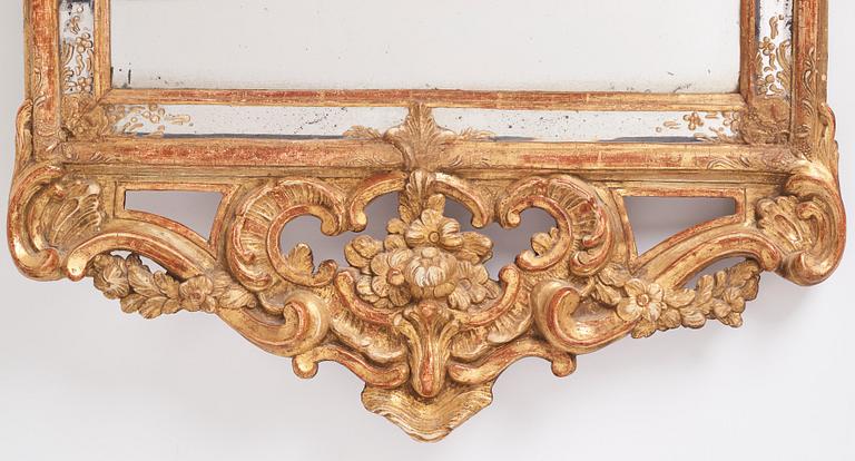 A Swedish Rococo mirror, second part of the 18th century.