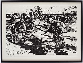 Lars Lerin, träsnitt, signerad 41/120.