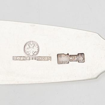 Cutlery set, 88 pieces, silver, mostly Russia, Estonia, including mark of Pawel Akimow Owtschinnikow, Moscow 1874.