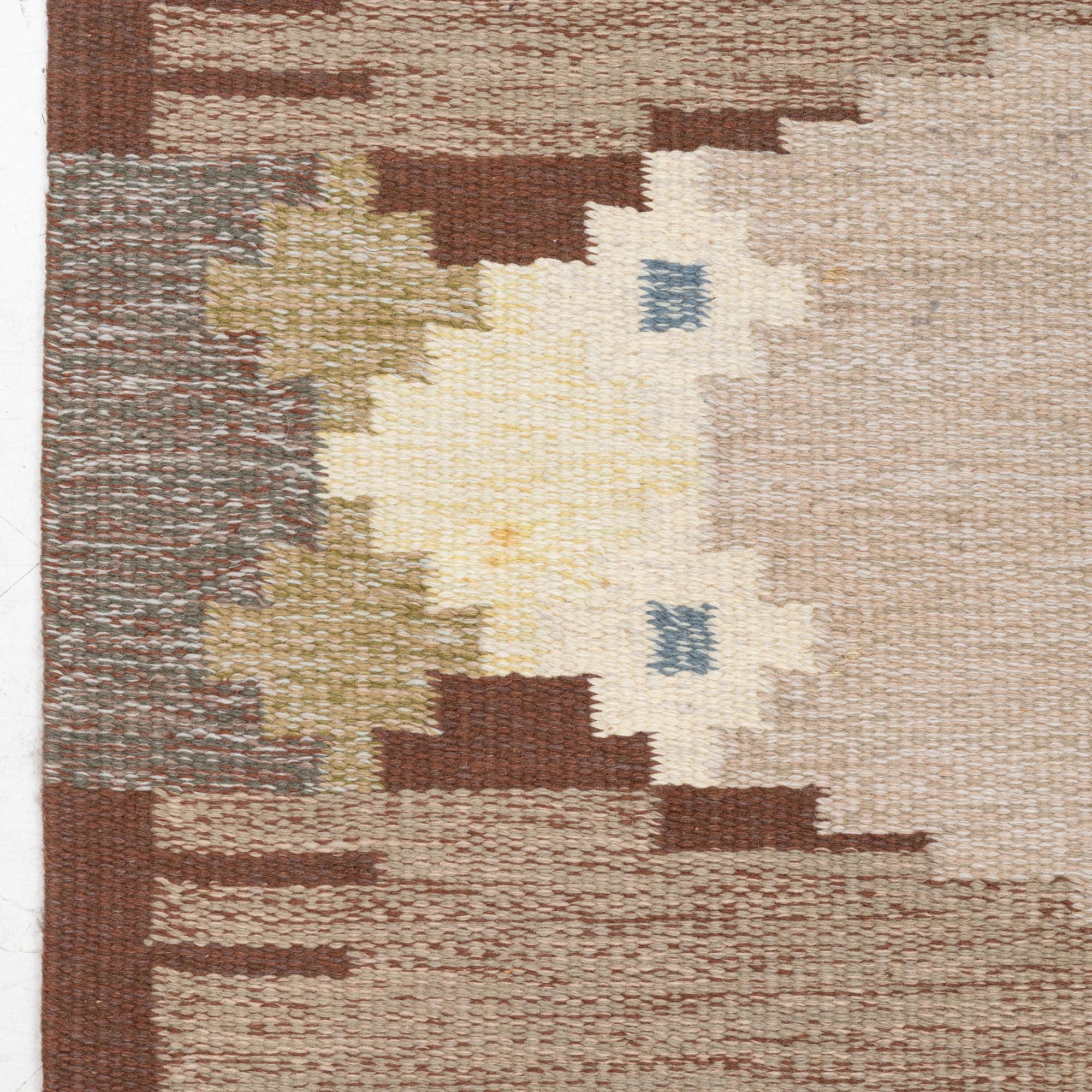 Ingegerd Silow, matta, rölakan, signerad IS, ca 200 x 135 cm.