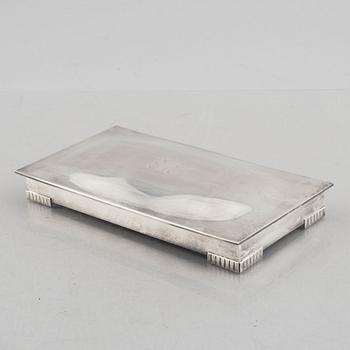 A Silver Cigarett Box, mark of Tenn & Silver Ab, Gothenburg 1951.