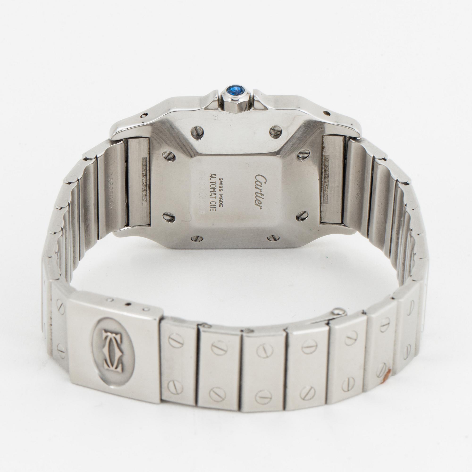 CARTIER, Santos, wristwatch, 29 x 28 (41) mm,