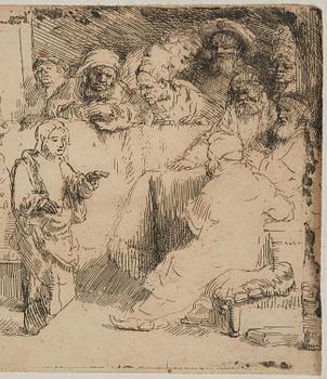 Rembrandt Harmensz van Rijn, Christ Disputing with the Doctors; a sketch.