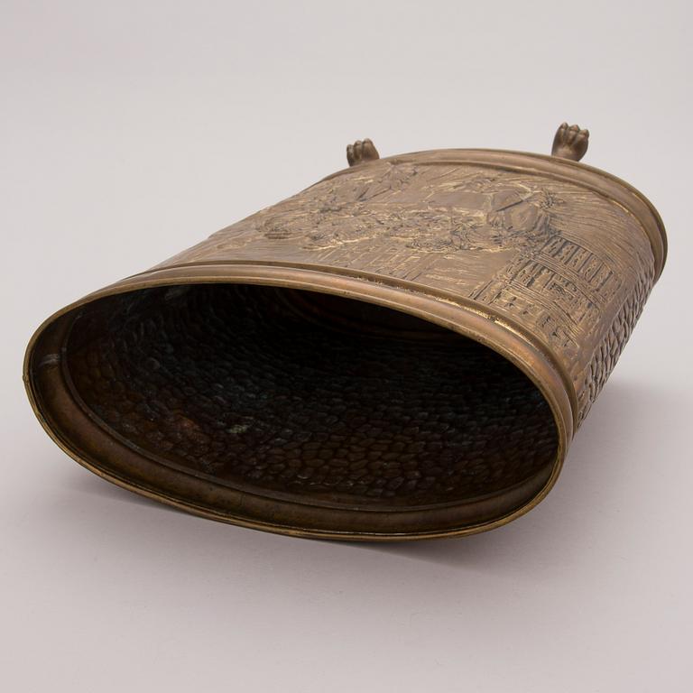 A brass unbrella stand, probably the Netherlands, the first half of the 20th century.