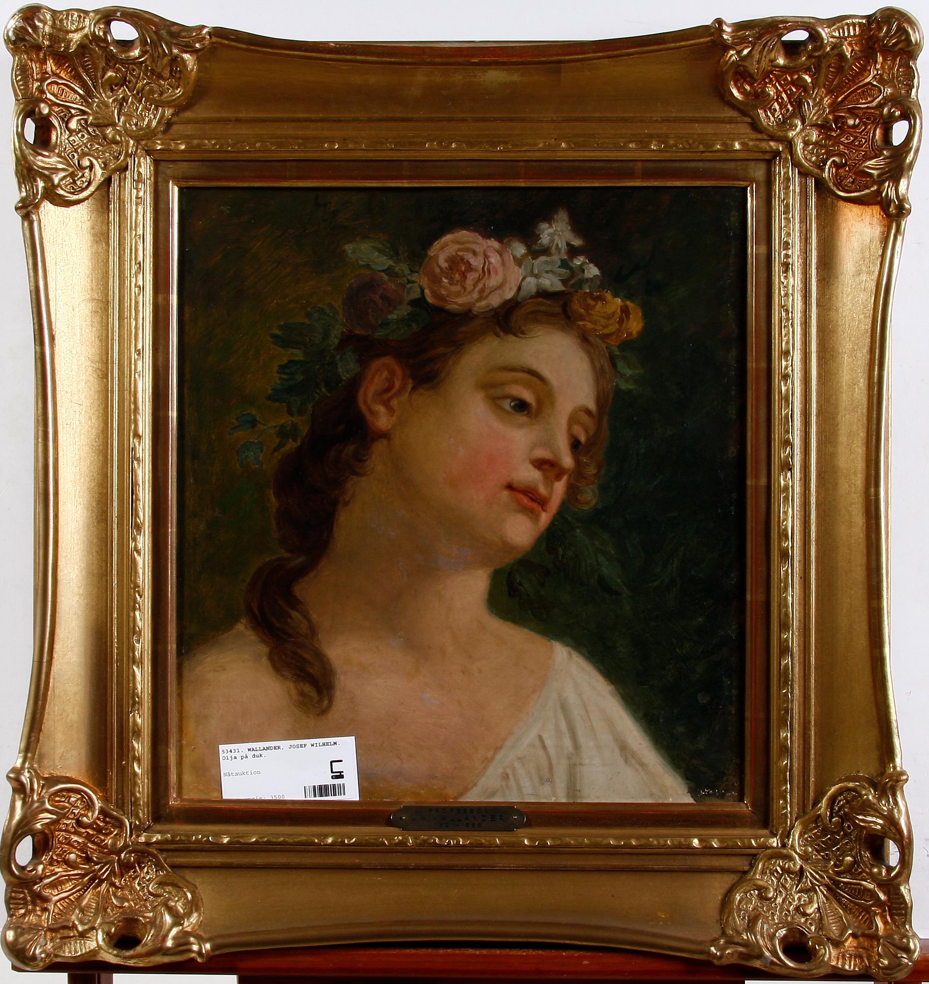 WALLANDER, JOSEF WILHELM. Olja på duk.