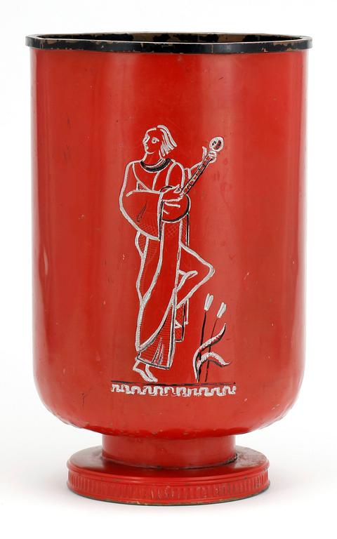 VINKYLARE, mässing/koppar. Art deco, 1900-talets första hälft, signerad O.S.