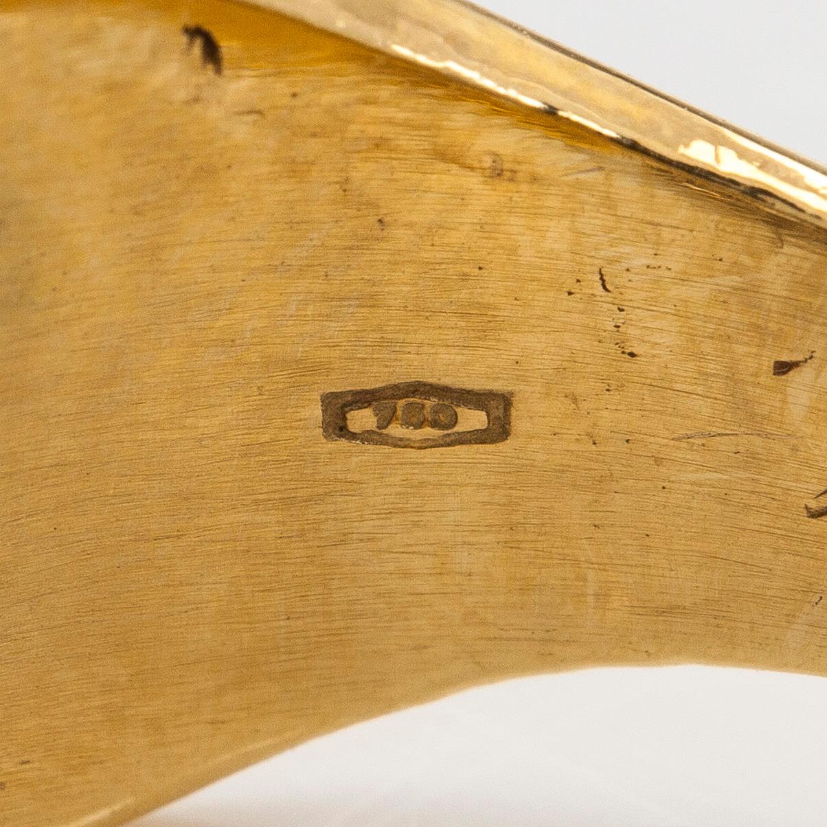 Ring, brilliant cut diamonds, 18K gold and white gold,