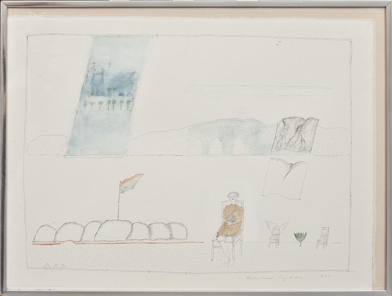 HELMTRUD NYSTRÖM, blandteknik, signerad och daterad 1977.