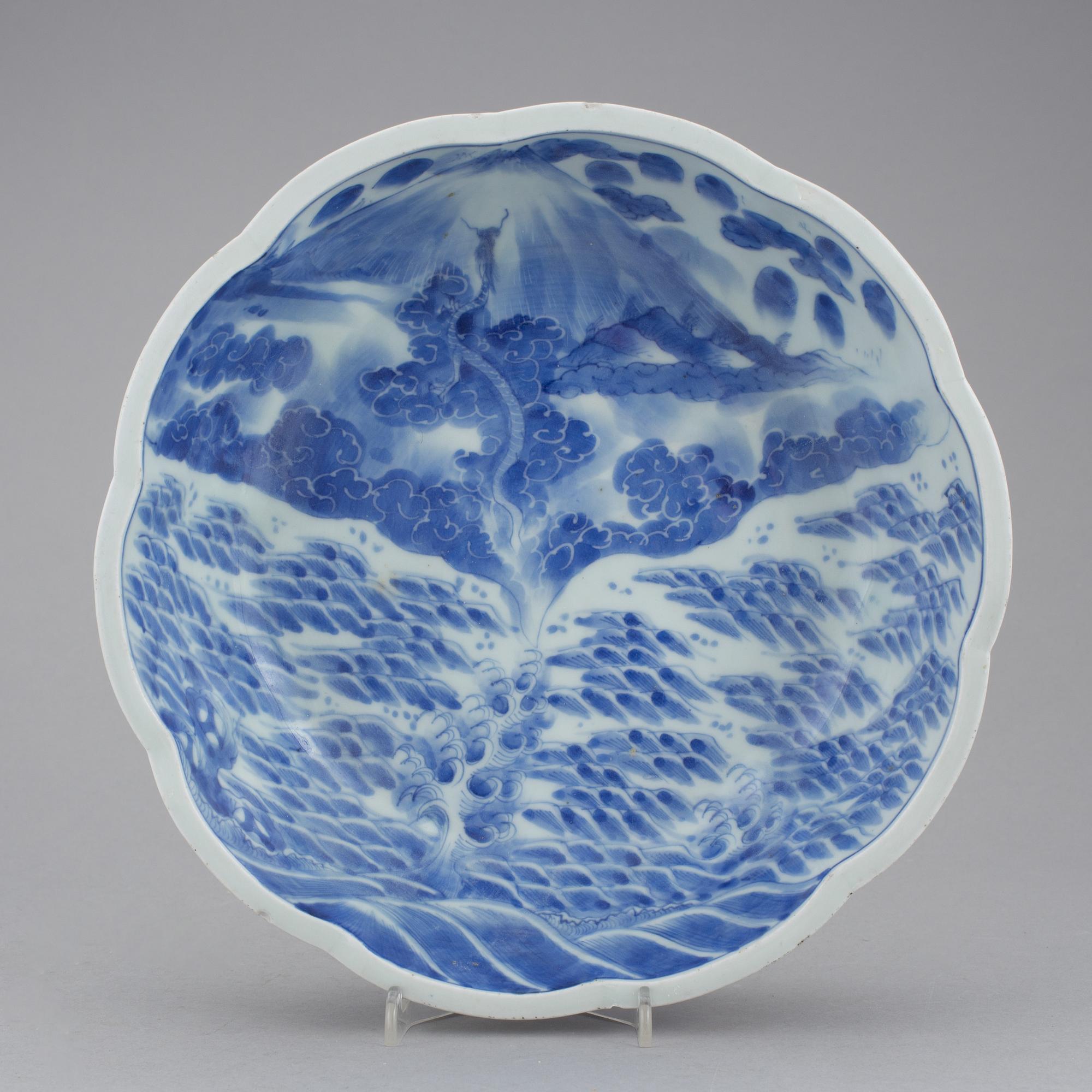 SKÅL, porslin, stor, Japan, omkring 1900.