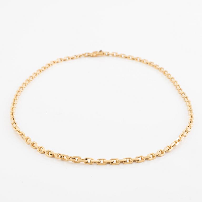 Collier, 18K guld, ankarlänk, Hovjuvelerare Martin Johansson AB.